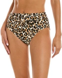 Kate Spade New York Belted High-Waist Bikini Bottom Women Swimwear & Coverups