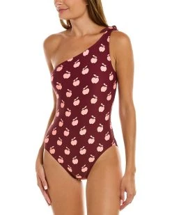 Kate Spade New York Bunny Tie One-Shoulder One-Piece Women Swimwear & Coverups