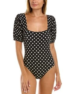 Kate Spade New York Puff Sleeve Tank One-Piece Women Swimwear & Coverups