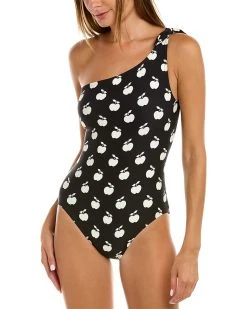 Kate Spade New York Bunny Tie One-Shoulder One-Piece Women Swimwear & Coverups